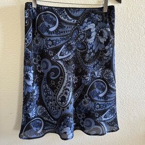 Vintage floral 70s midi skirt